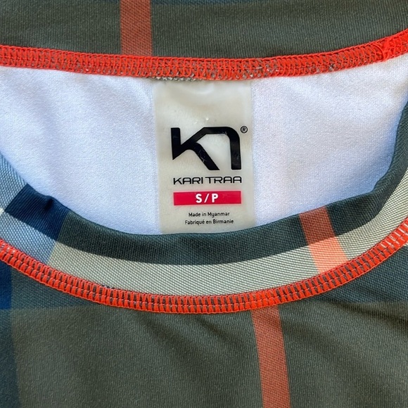 KARI TRAA Green Plaid Baselayer Size Small - Picture 3 of 11